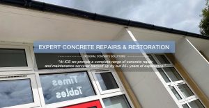 repaired concrete finish